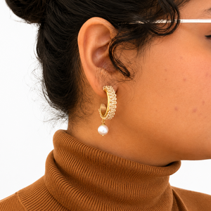 Ethereal Amazonia Freshwater Pearl Buriti Earrings — additional product view 2