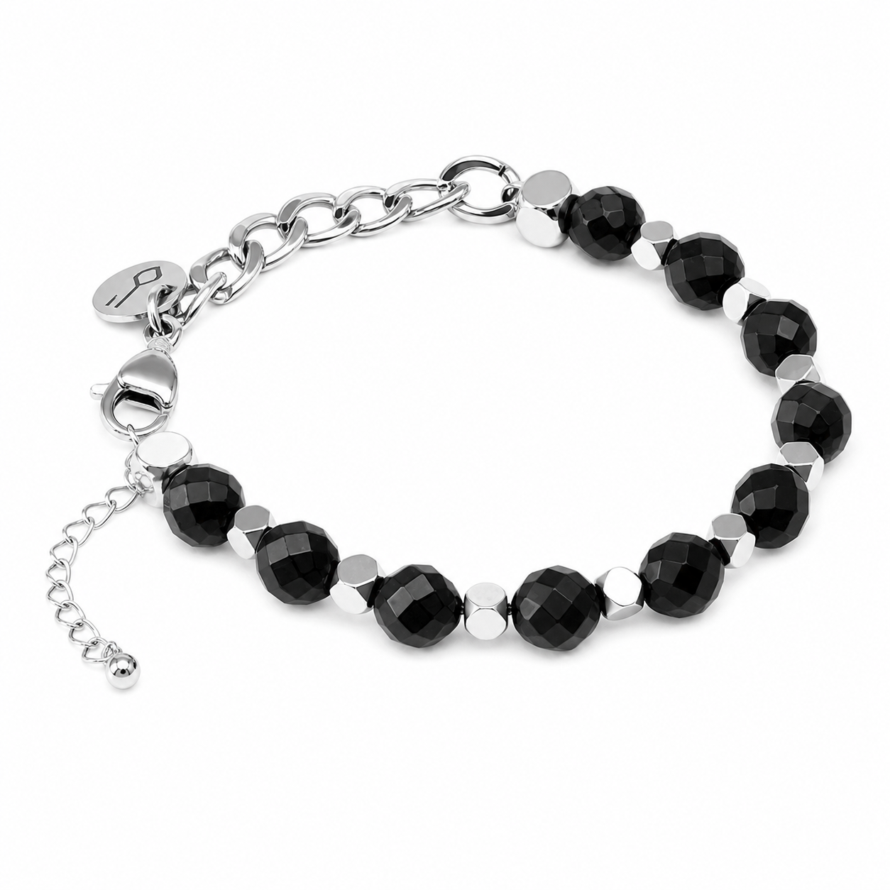 Urban Nature Noir Black Agate Bracelet - Men's Jewellery