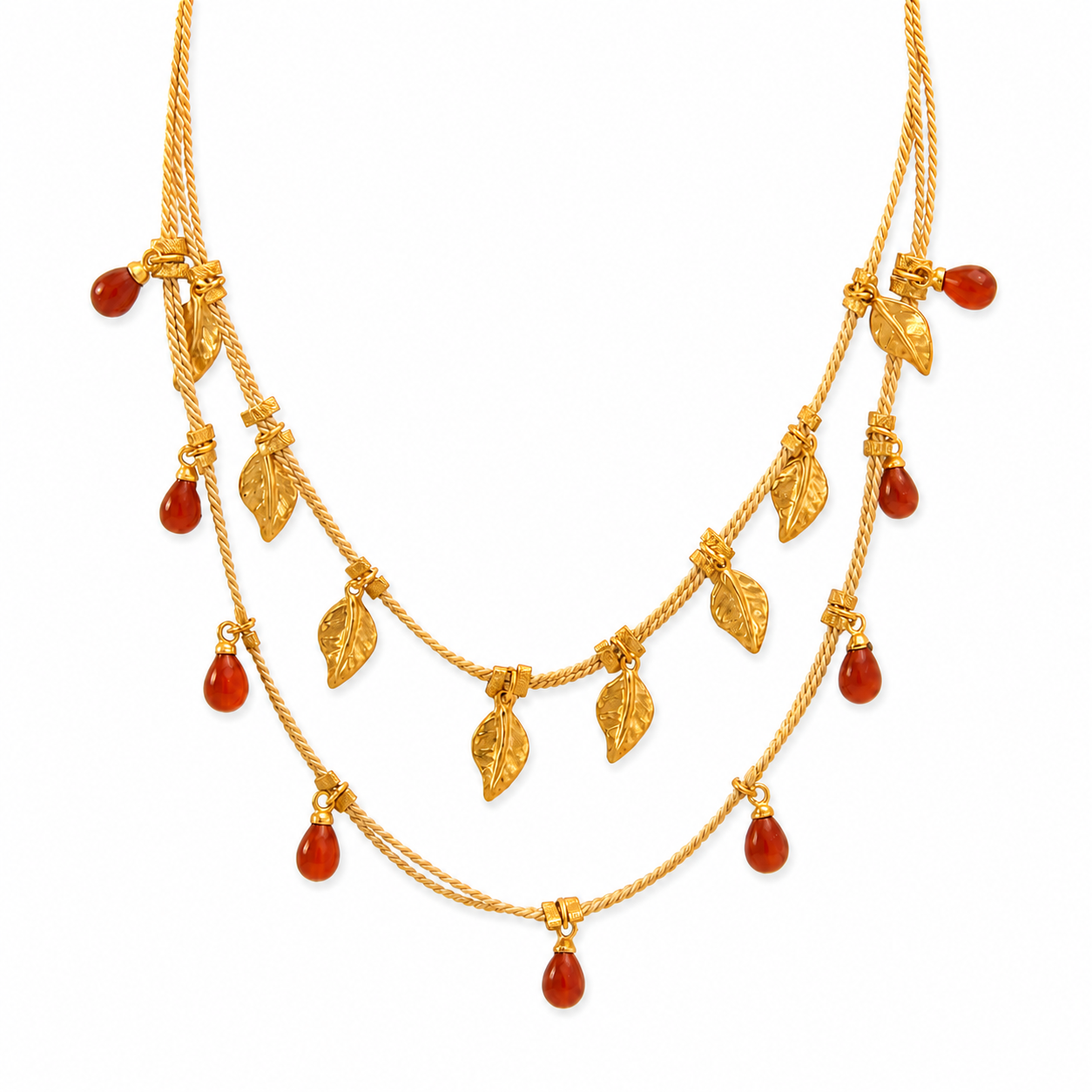 Ethereal Amazonia Elegant Buriti Necklace with Natural Stones