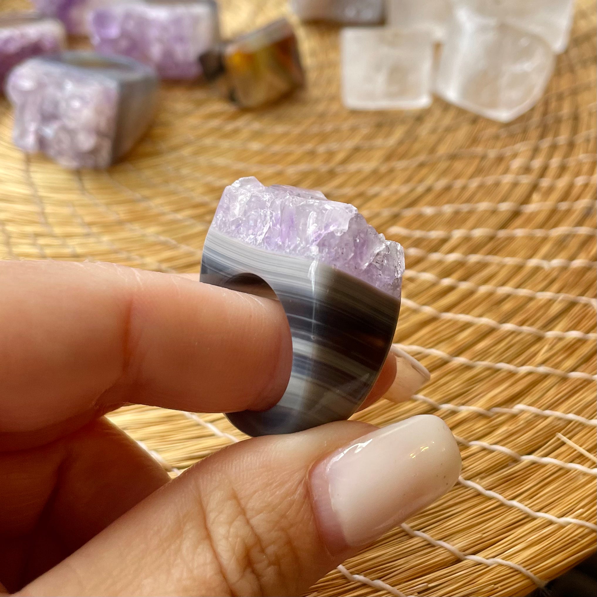 Natural Stone - Amethyst Ring