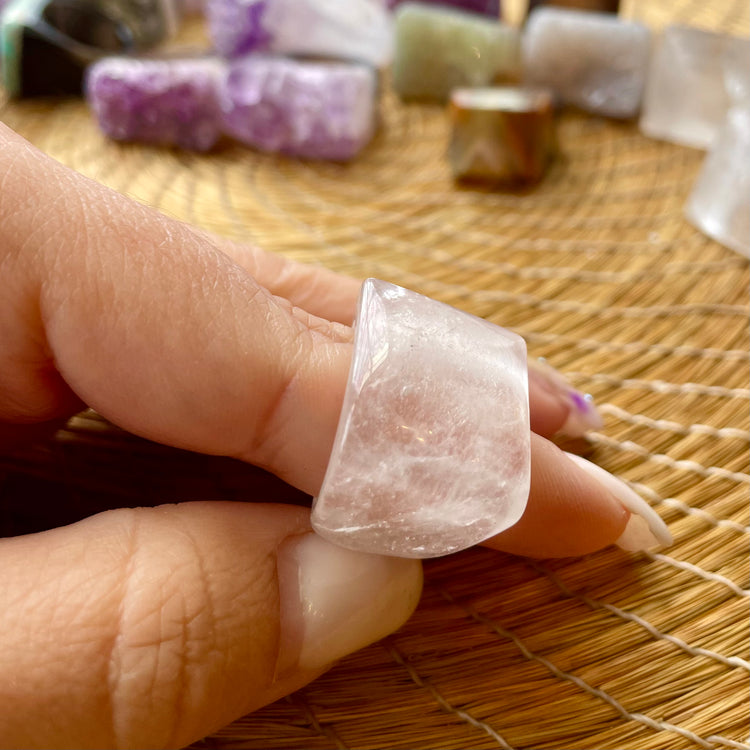 Natural Stone - Clear Crystal Ring