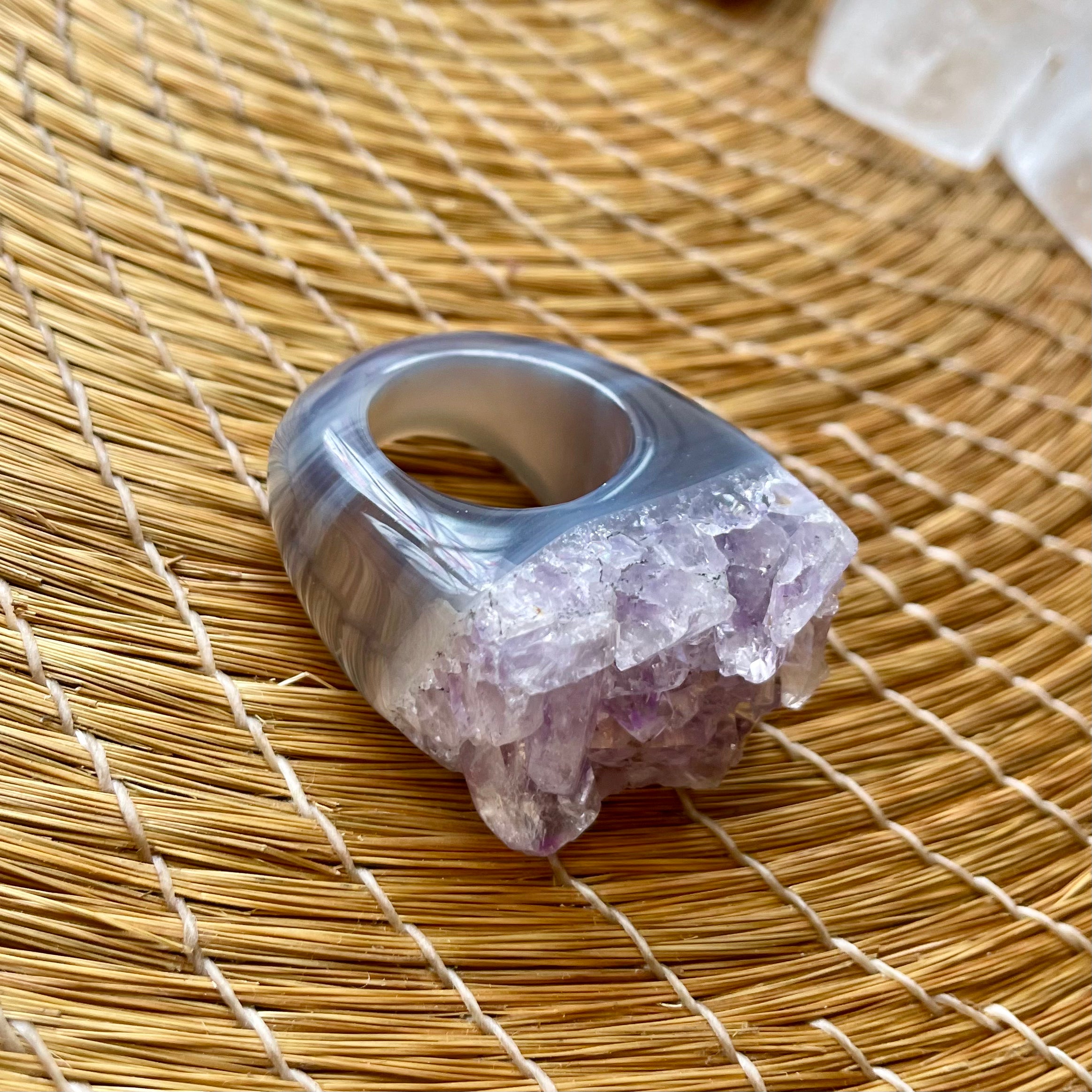 Natural Stone - Amethyst Ring