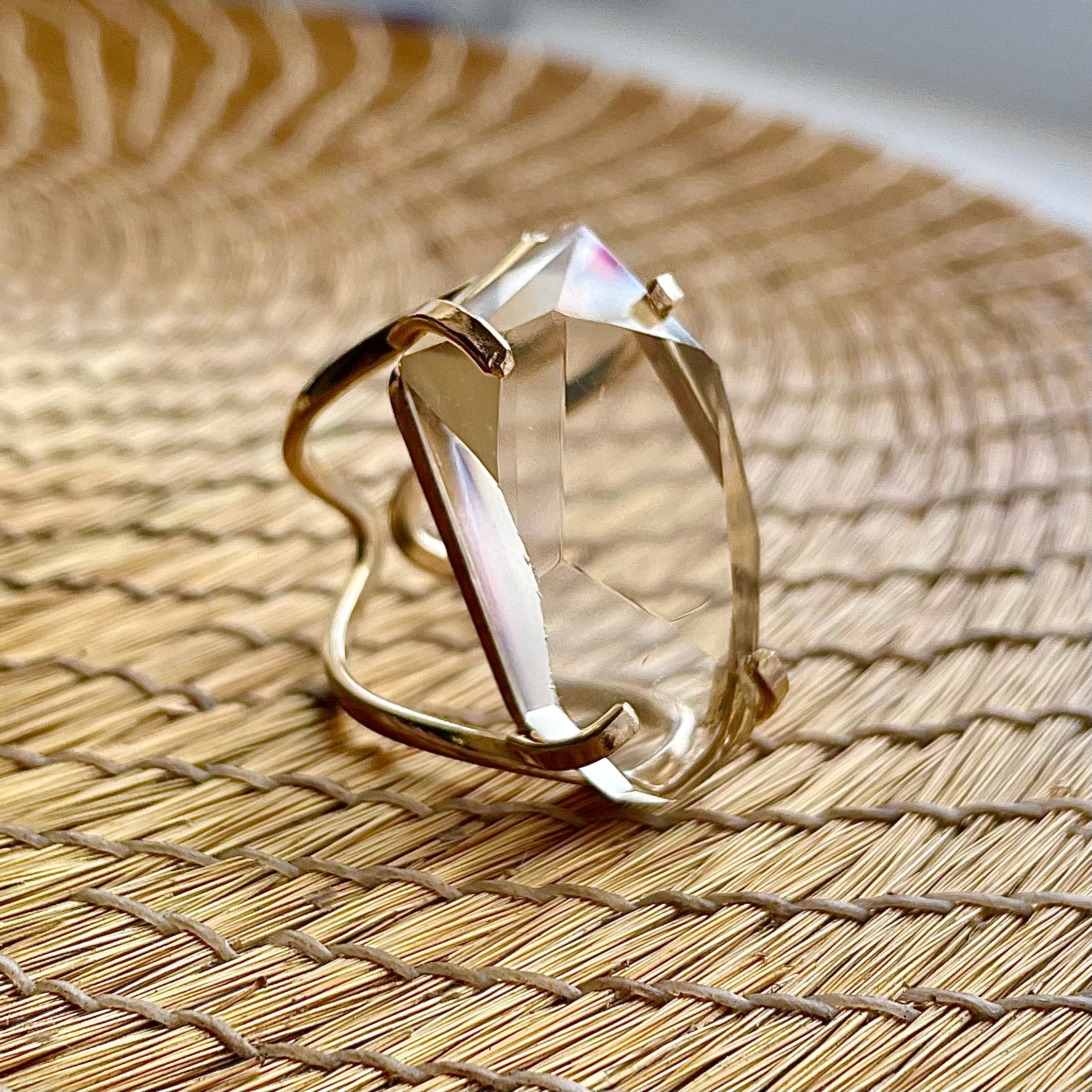 Natural Stone - Clear Citrine Ring