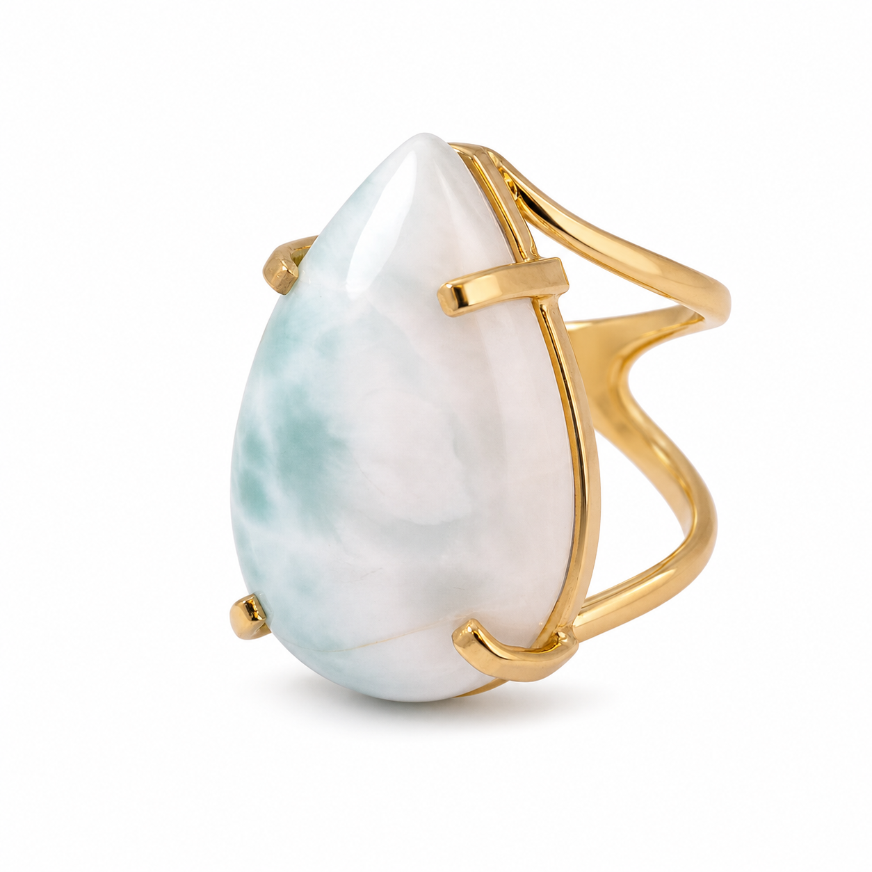 PearlFusion Arch Ring- Larimar Stone