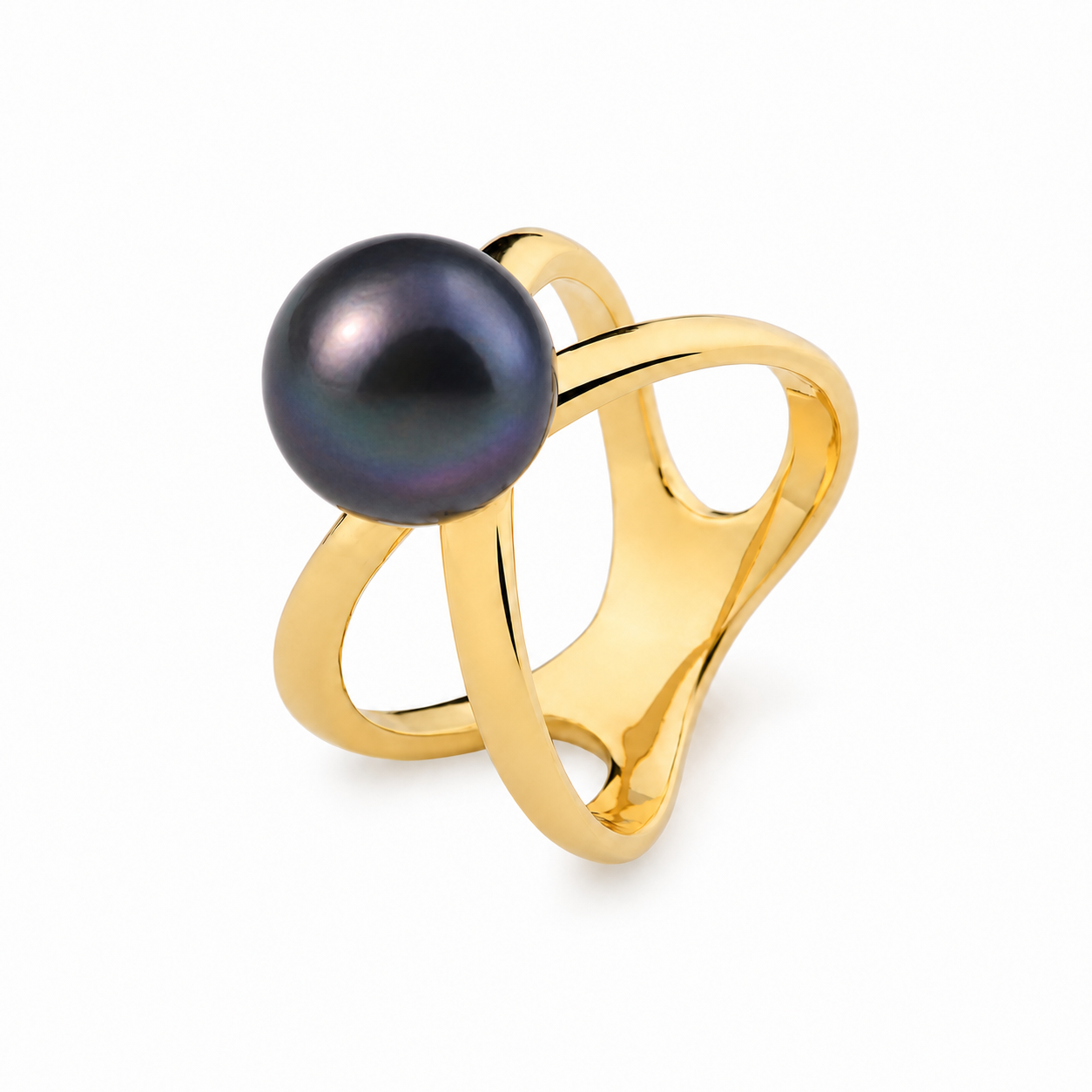 PearlFusion Iridescent Embrace Pearl Shell Ring – view 3