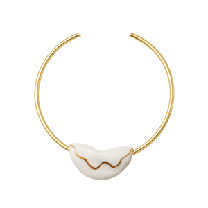 Catarina Concept Handcrafted Porcelain Choker featuring handcrafted porcelain with hand-painted liquid gold details.