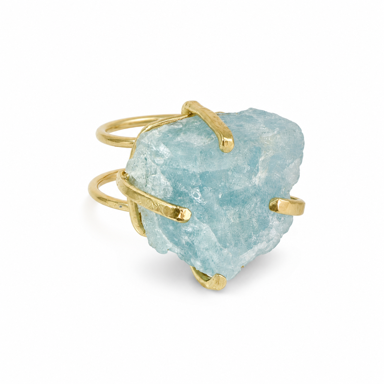 EarthLuxe Treasure Natural Aquamarine Ring
