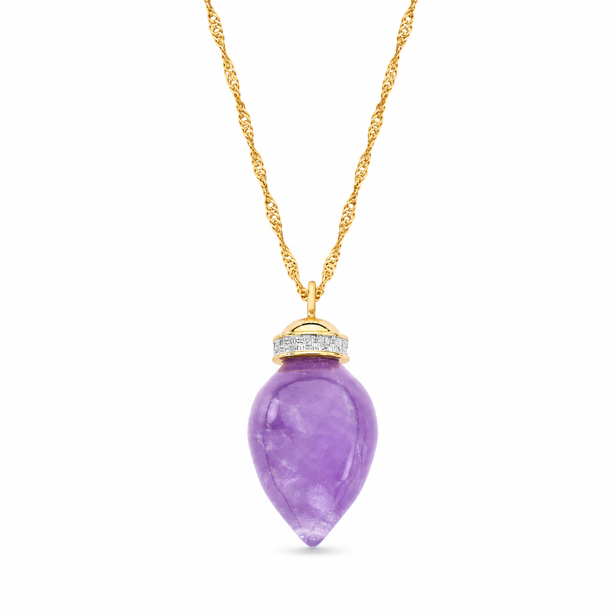 TerraFusion Gems Fairy Potion Amethyst Long Necklace – view 1