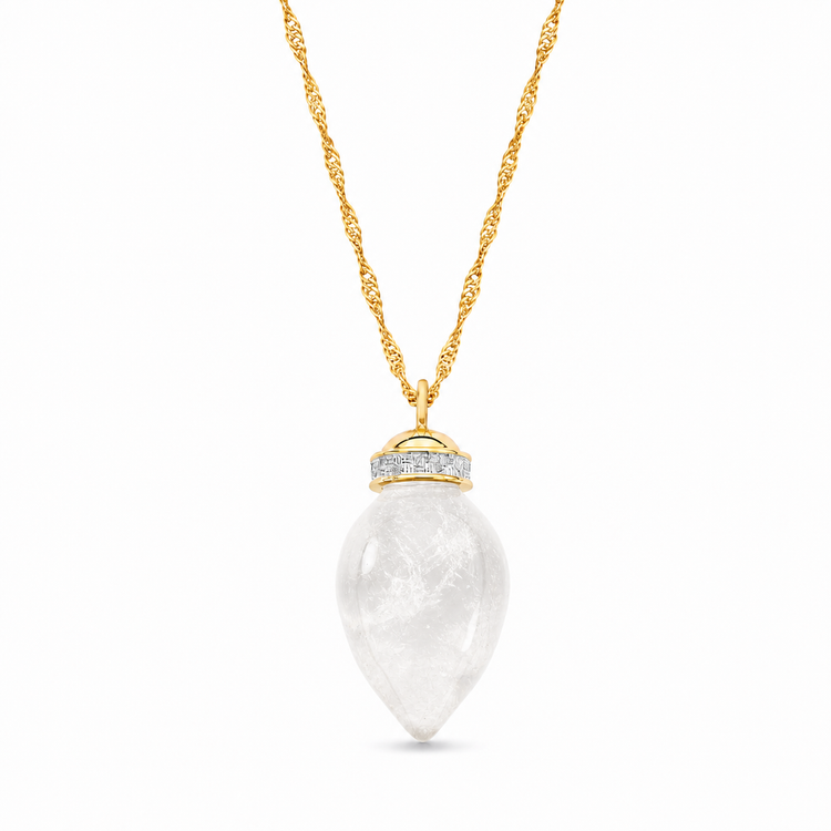 TerraFusion Gems Fairy Potion Amethyst Long Necklace – view 3