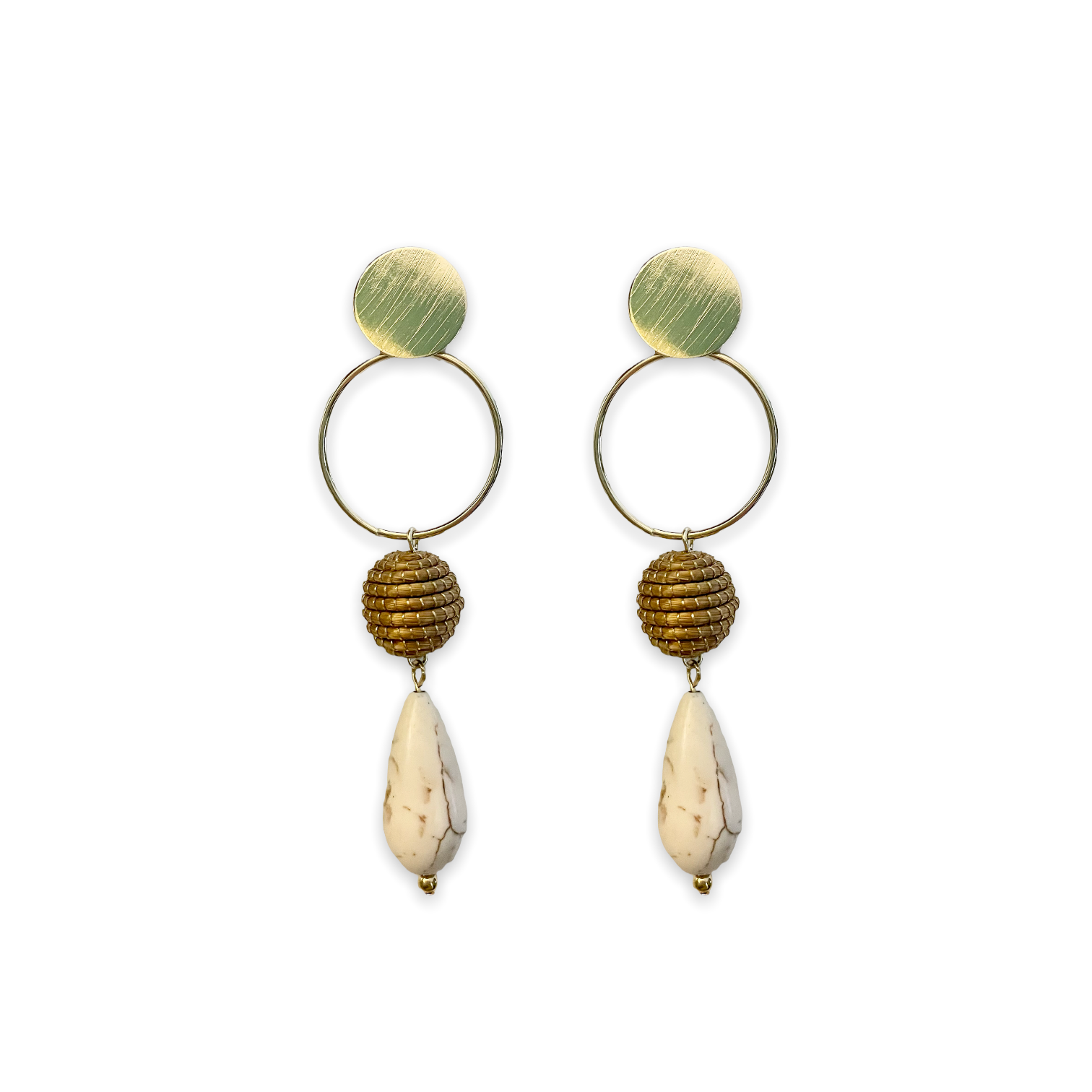 Golden Grass Earrings Treasures of Brazil