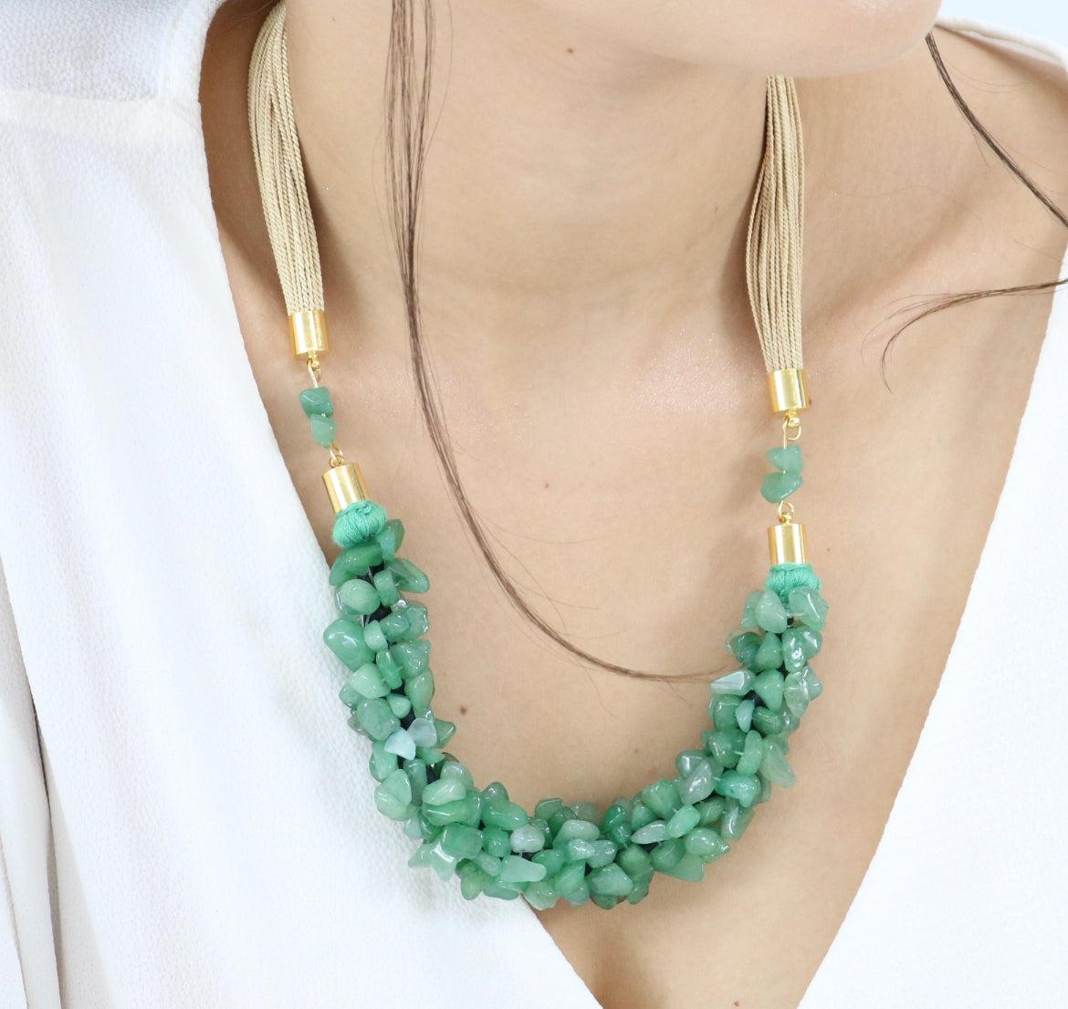 Necklace with Green Quartz Treasures of Brazil