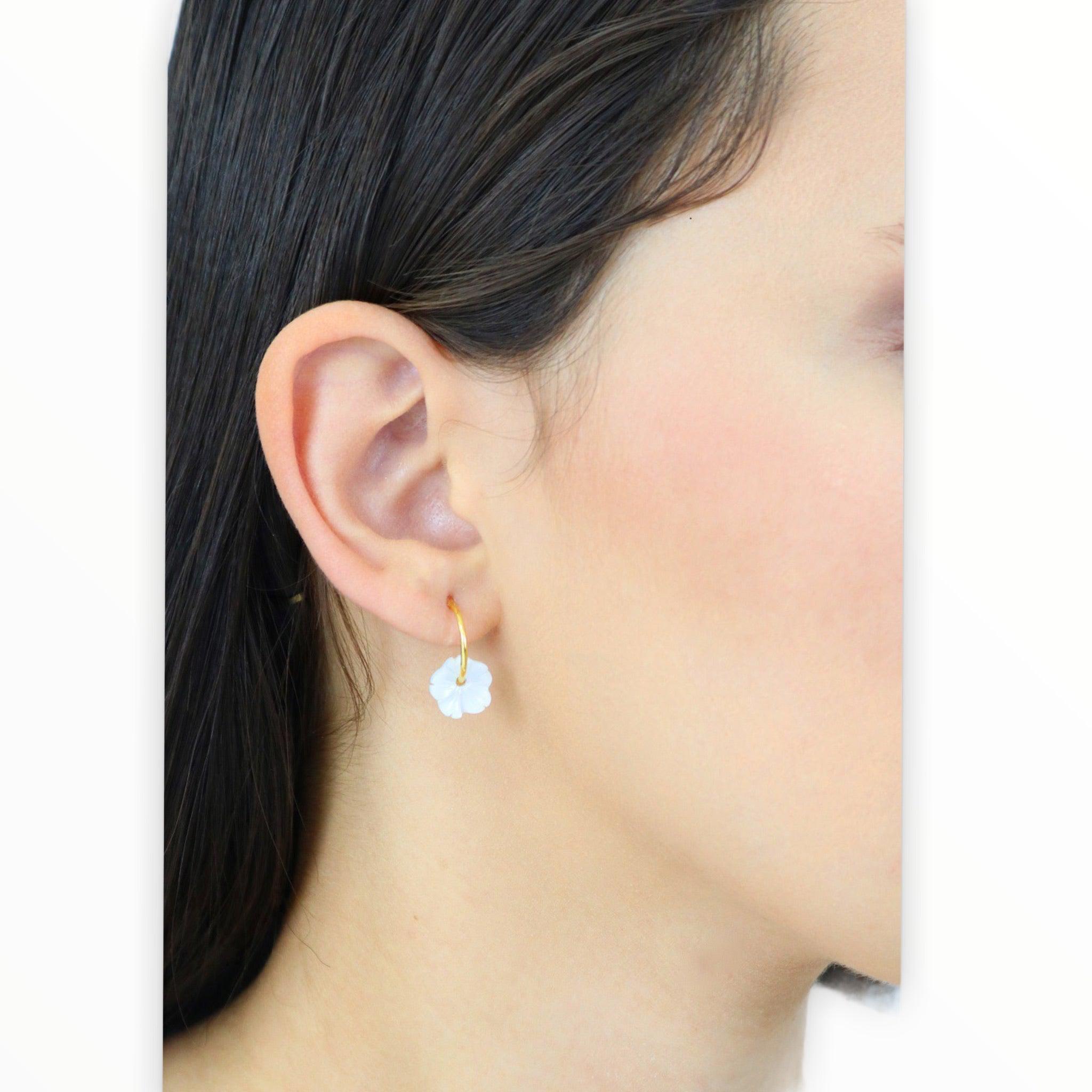 Stud Earrings - Mother of Pearl Treasures of Brazil