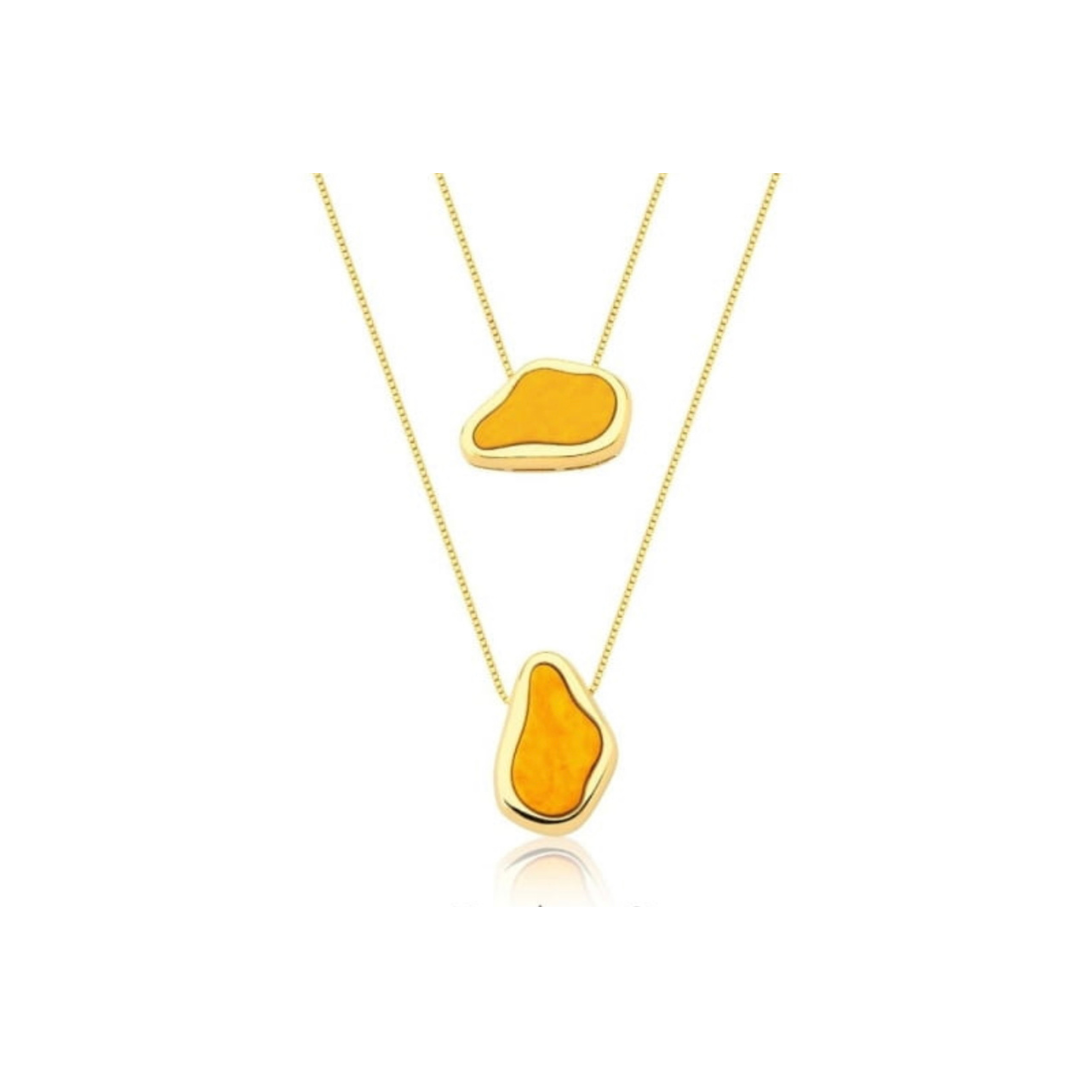 Yellow Howlite Necklace - Ayla Collection
