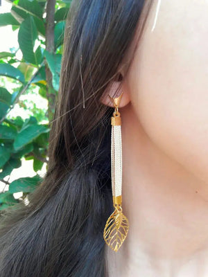 Leaf Shape Buriti Earrings