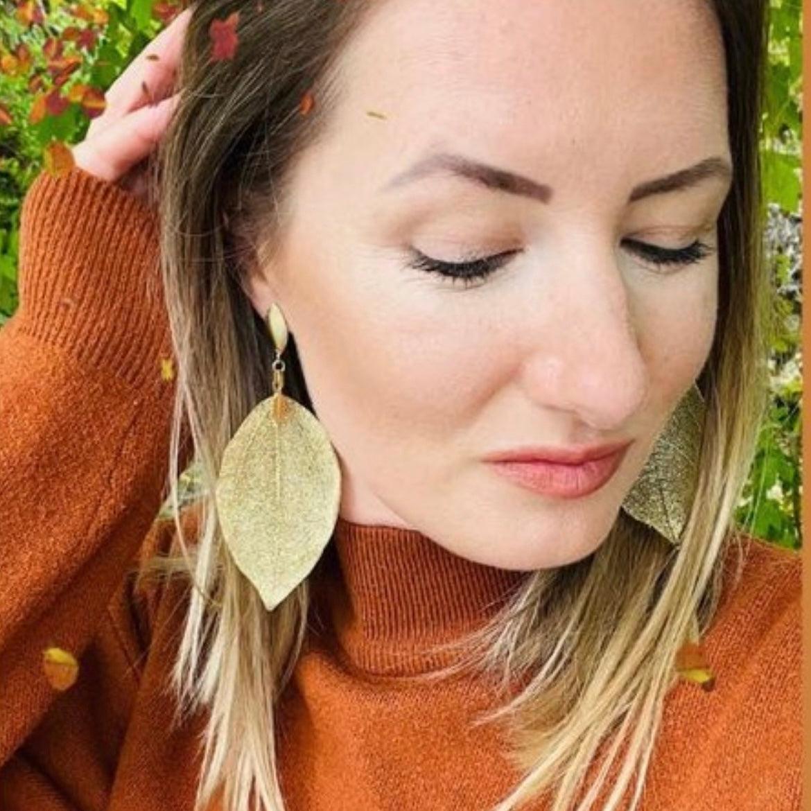 Natural Leaf Earrings