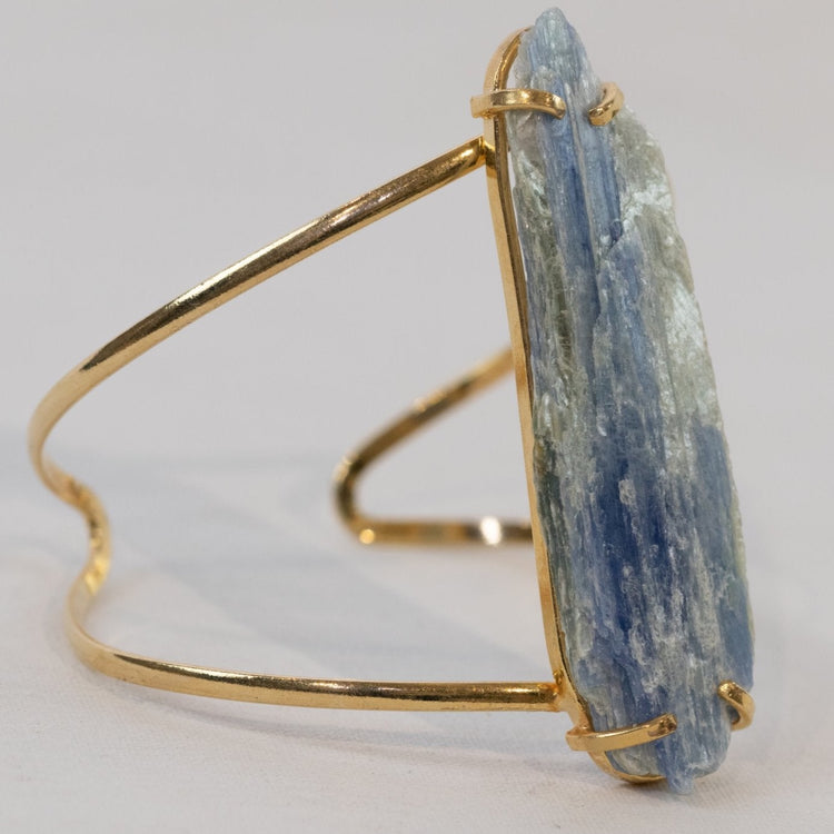 Cuff Bracelet Blue Kyanite Stone